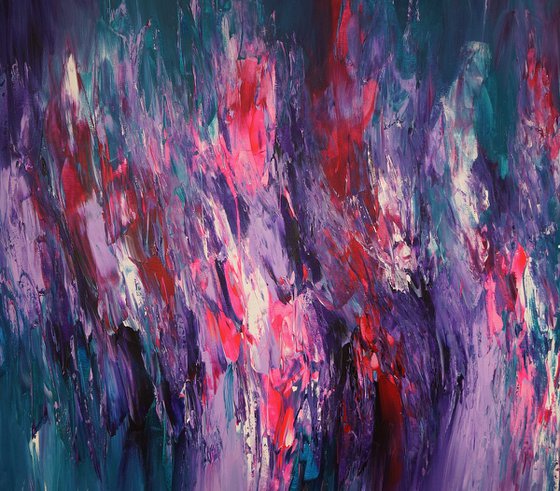 Magenta Turquoise Abstraction XXL 1