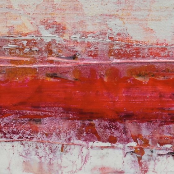 GeoHorizon 125, Small Red & White Painting