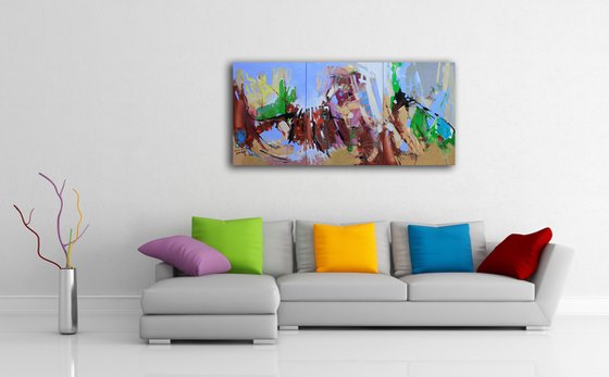 Parallel reality 150*70 (triptych, 3 parts 70 * 50cm)