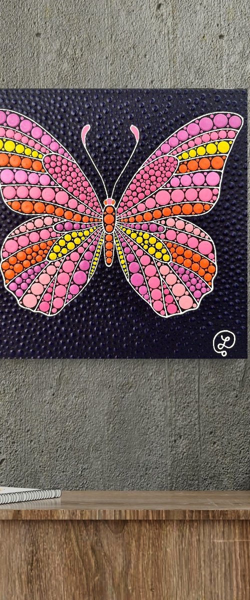 Pink Butterfly 2 by Oxana Lazari