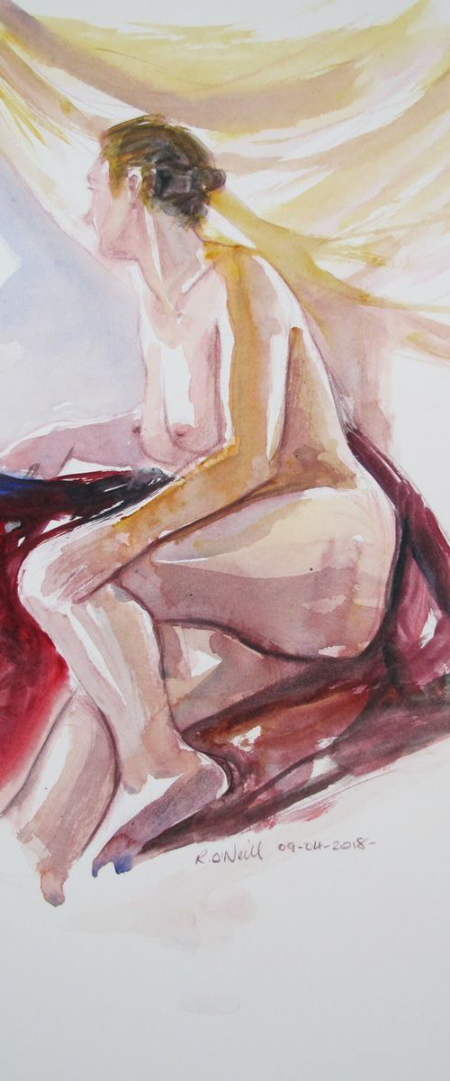 Seated female nude by Rory O’Neill