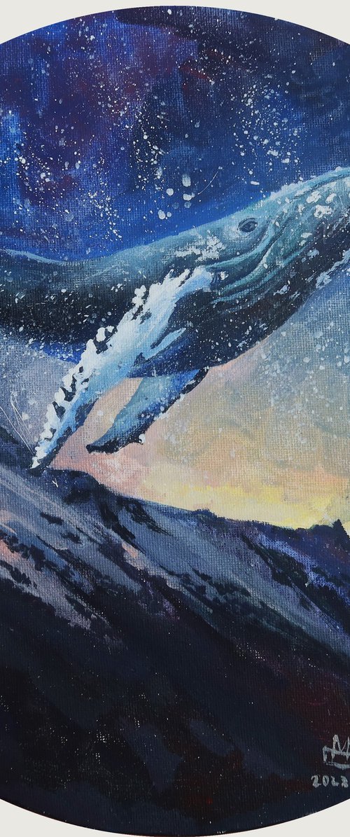 Alpine whale in the stillnesss of the night. by Maria Gurikhina