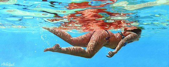 Underneath II - Small Swimming Painting