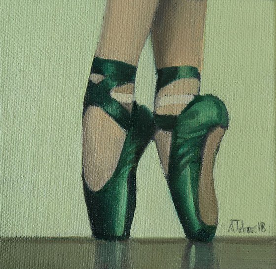 green pointe shoes
