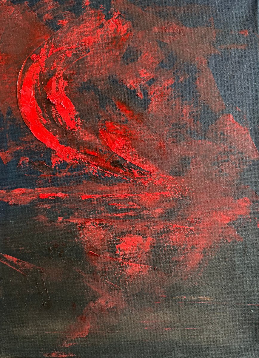 Abstract Oil Painting By Tanya Bilous, 12 X 16", Cotton, Original Artwork