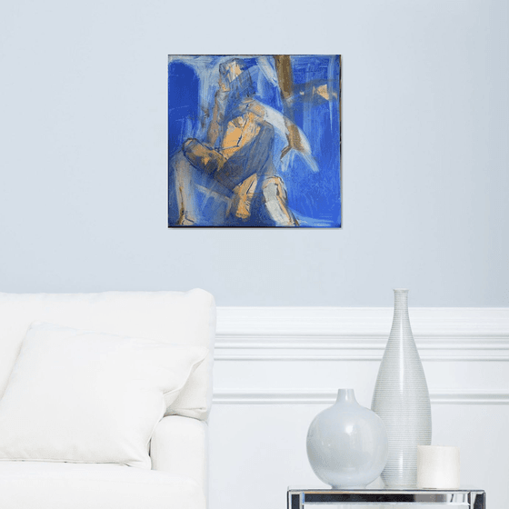 “ Portrait of a Female Nude In A Blue Room”