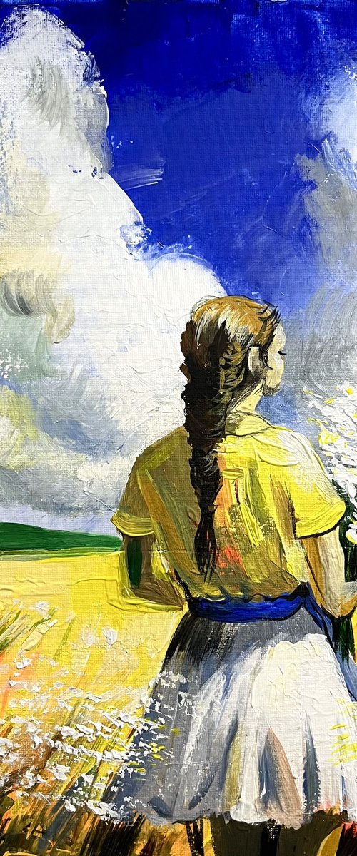 The Girl with Daisies by Vahe Bagumyan