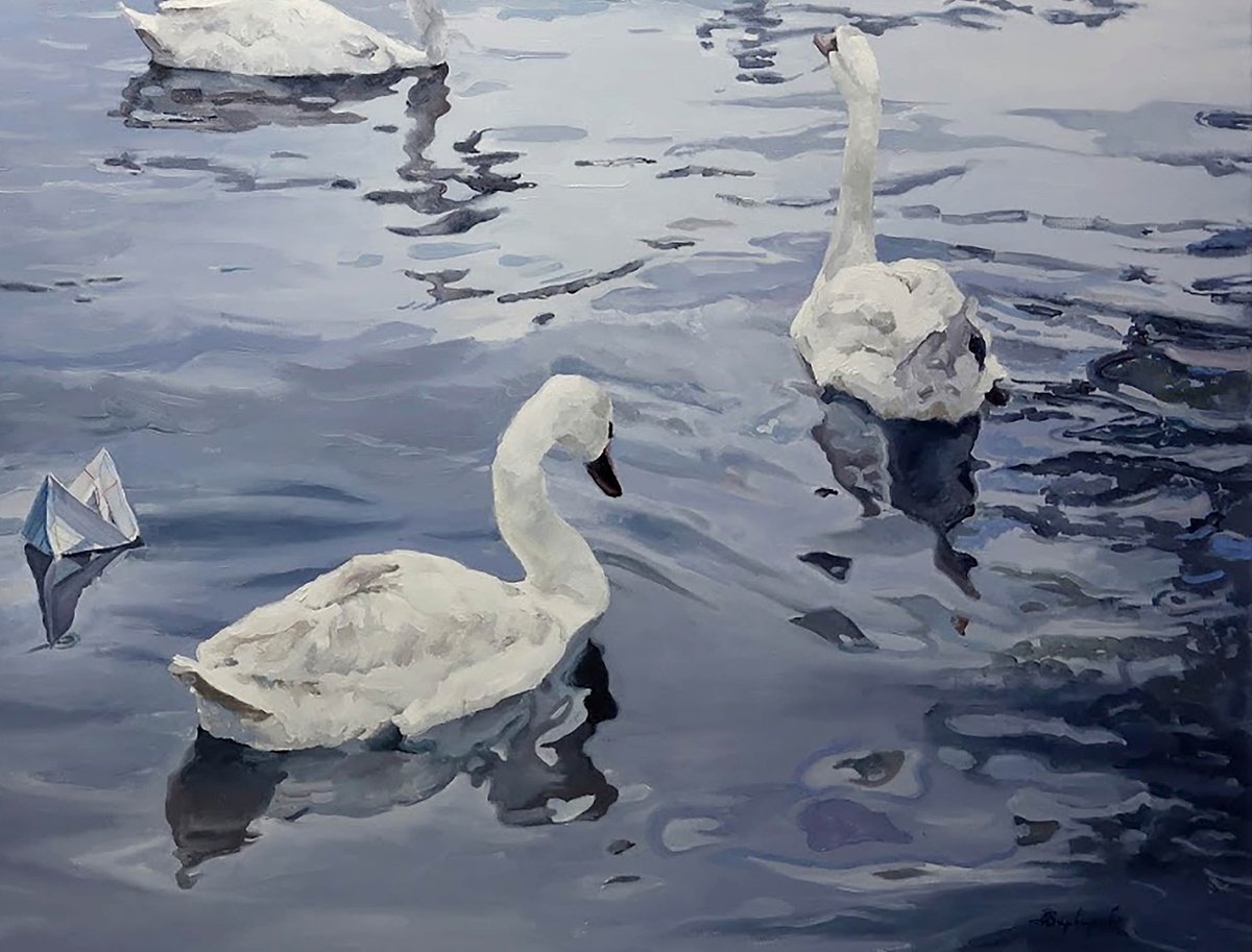 Photorealistic Animal Giclee Print By Anatolii Varvarov, 28 X 20, Became Friends, Original Artwork