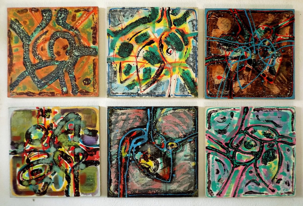  Abstract (Six Hearts)-Vi By Stanislav Bojankov, 55 X 35, Artwork For Sale On Artfinder