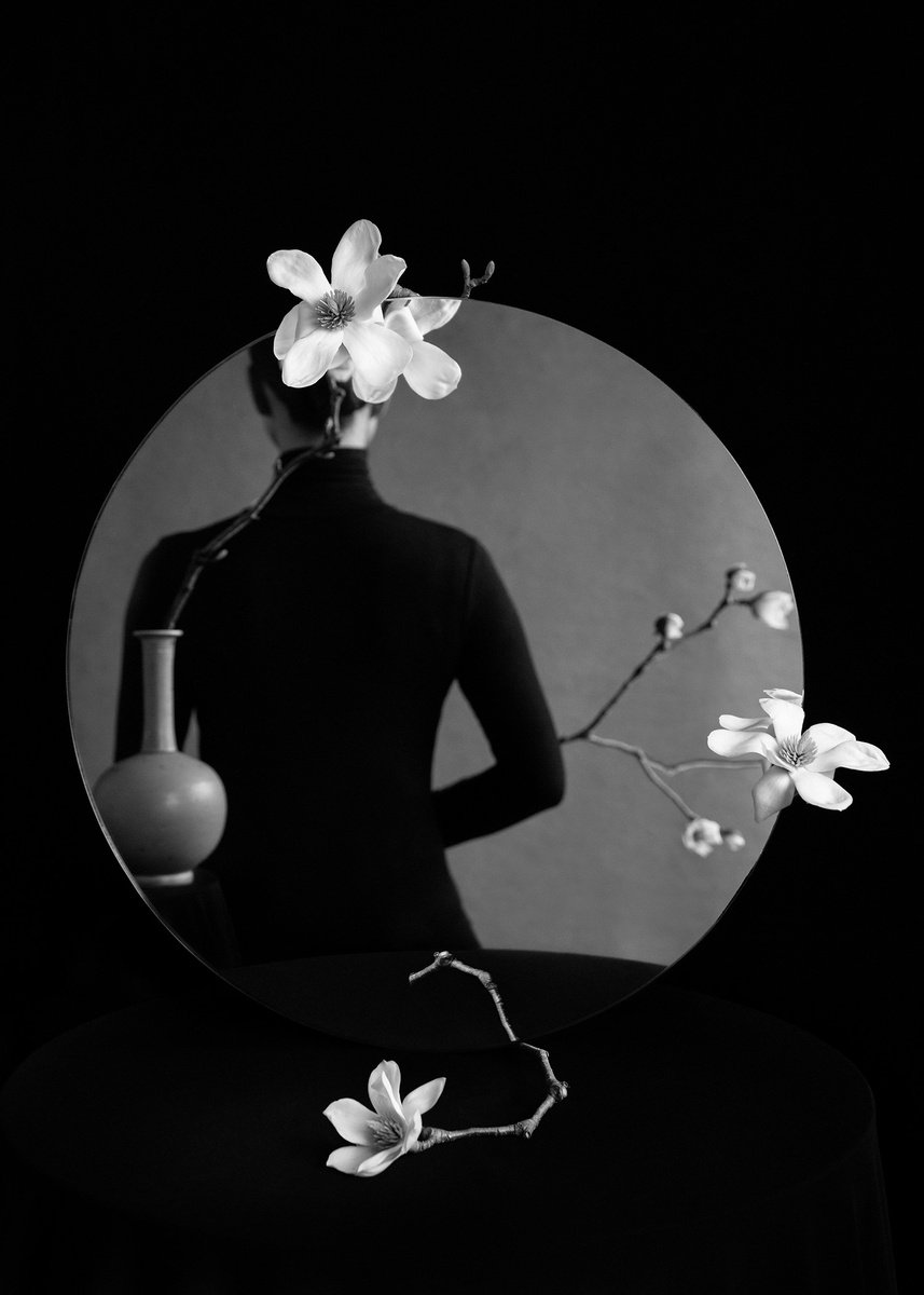 Surrealistic Botanical Photograph By Xidong Luo, 20 X 28", Into The Silence, Original Artwork