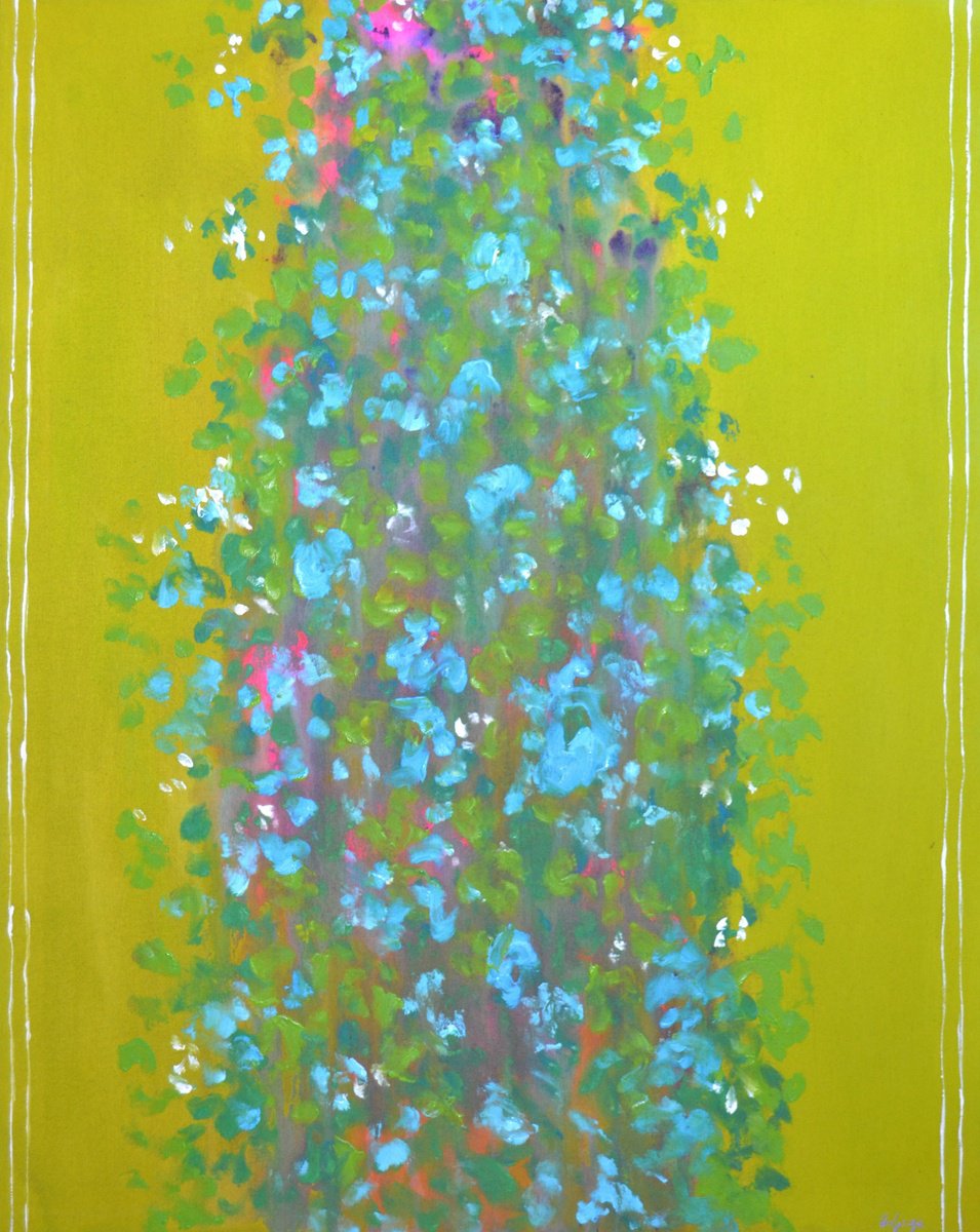 Abstract Acrylic Painting By Gela Mikava, 31 X 39, Abstract 7, Original Artwork