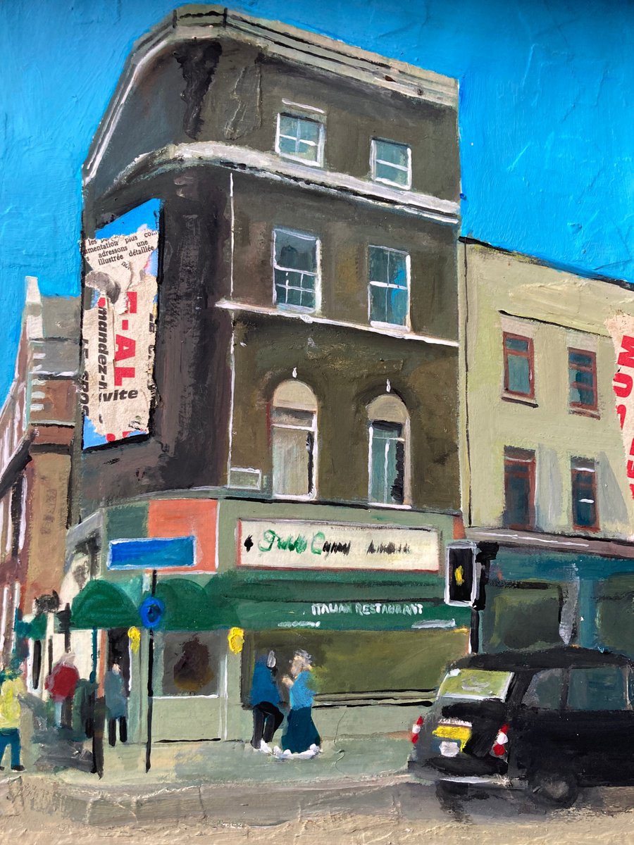 Photorealistic Cityscapes Acrylic Painting By Andrew Reid Wildman, 10 X 12, Waterloo, London, Street Scene, Original Artwork