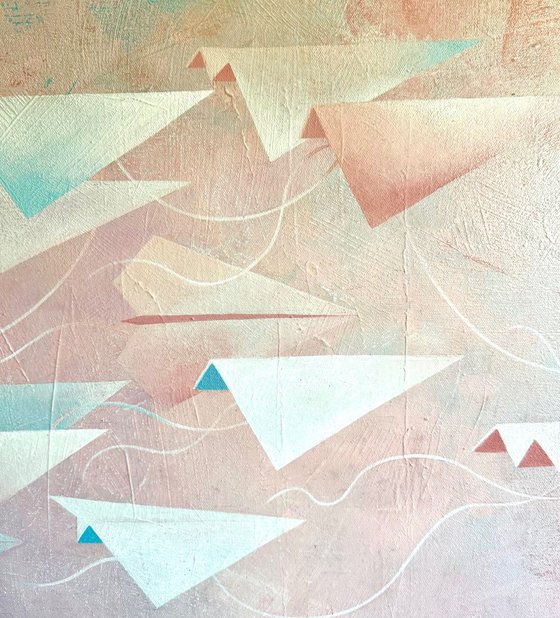 Paper Dreams in the Pink Sky, Origami # 1