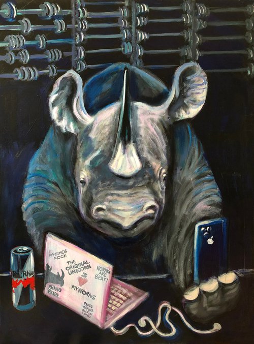 Red Rhino by Lynda Mason