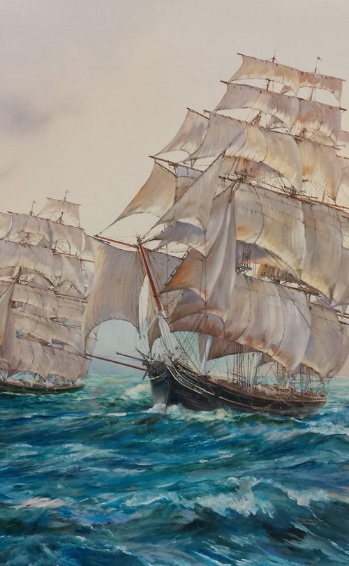 CUTTY SARK & THERMOPYLAE RACE by Peter Goodhall