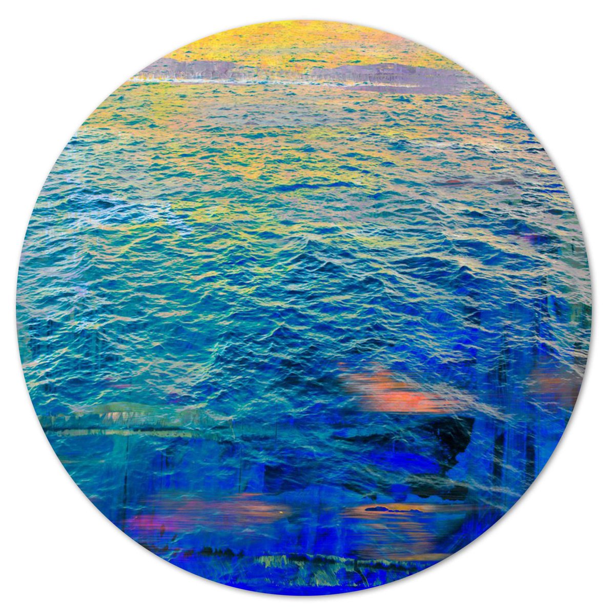 Abstract Landscape Photograph By Sven Pfrommer, 39 X 39", La Mer - Circular Xi, Original Artwork