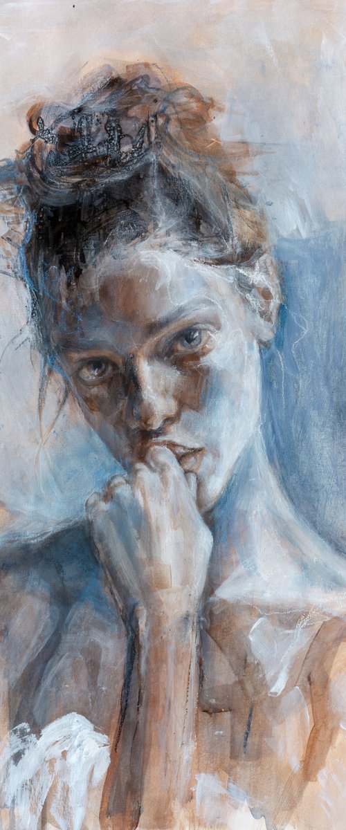 Silver Light Angel by Lyubov Biryukova