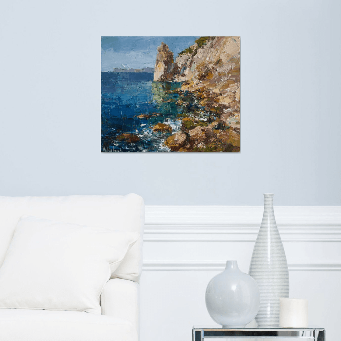 Rocky shore #2 Oil painting by Anastasiia Valiulina | Artfinder