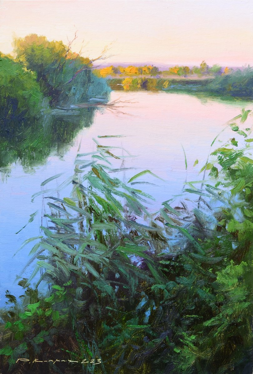 Ruslan Kiprych | Original Oil Painting | Warm Autumn Evening | 20 X 30Cm | Artwork For Sale On Artfinder