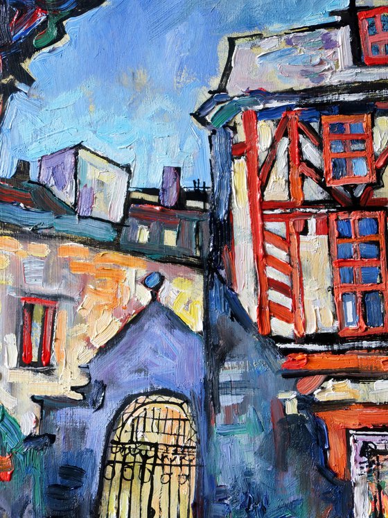 Shadows of the city of Vannes.