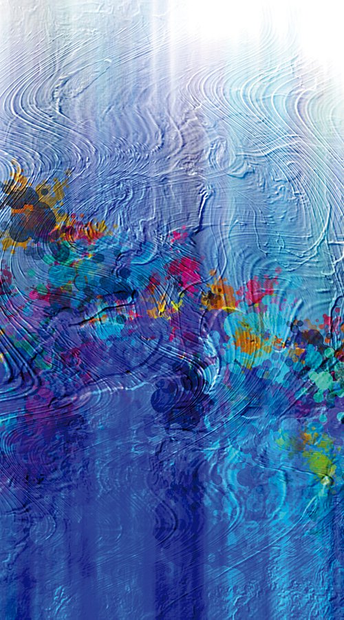 Matatena azul/XL large original artwork by Javier Diaz