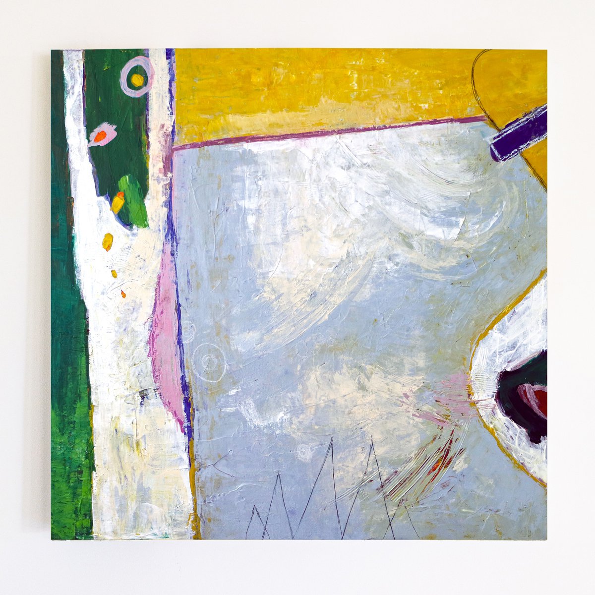 Abstract Acrylic Painting By Hyunah Kim, 30 X 30, Your Garden, Original Artwork