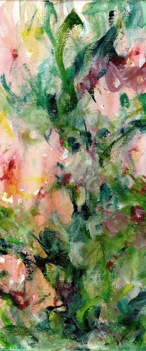 Floral Lullaby 38 - Flower Oil Painting by Kathy Morton Stanion by Kathy Morton Stanion
