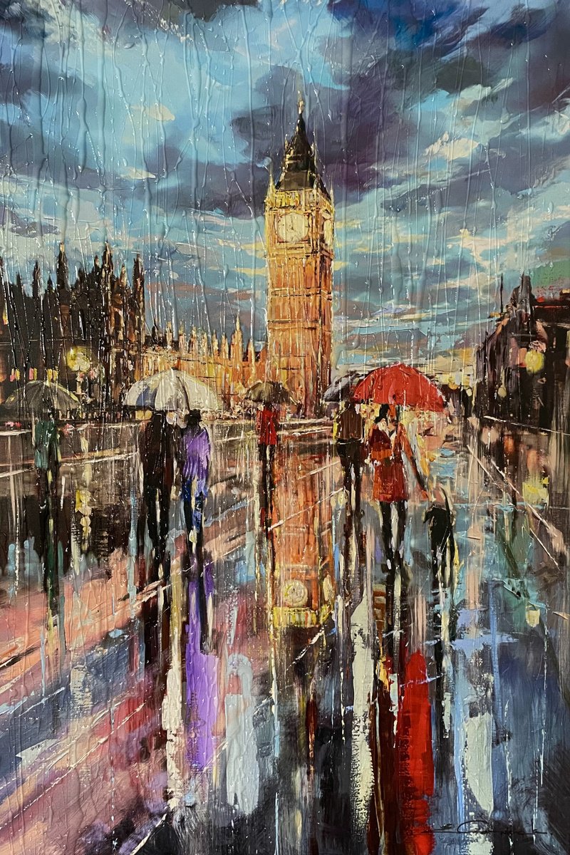 Rainy Night in London by Ewa Czarniecka