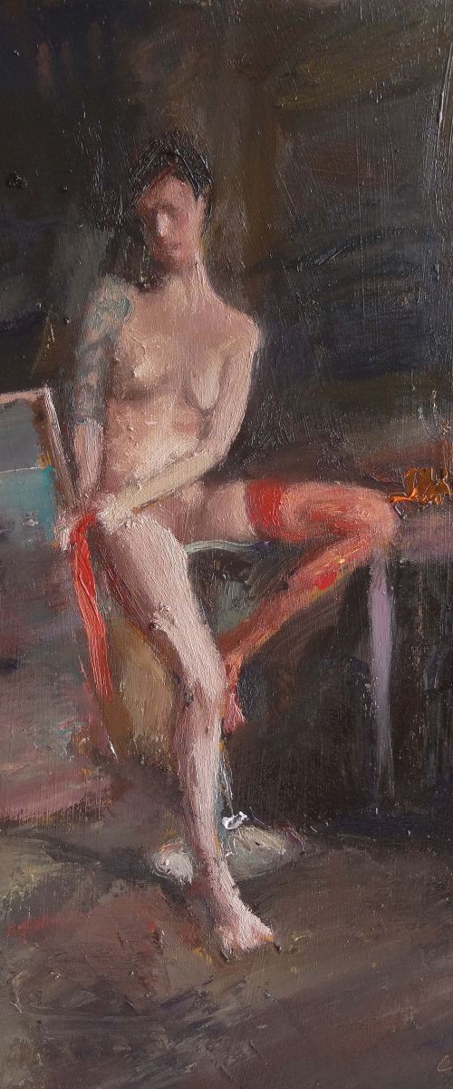 White skin and red panties by Manuel Leonardi