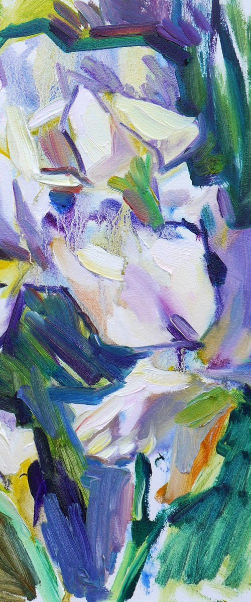 White Irises (plein air) by Dima Braga