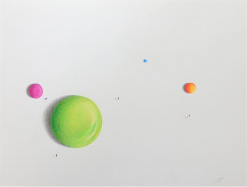 Blobs Of Paint In Pencil by Daniel Shipton