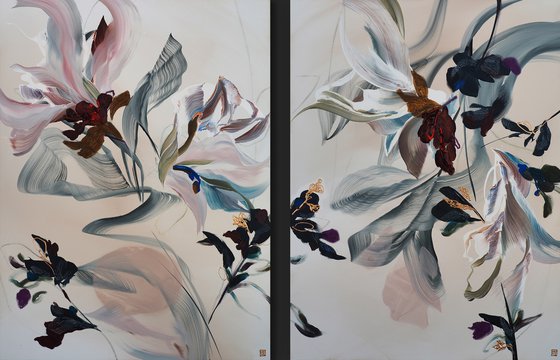 Pass The Hours Unwinding Diptych