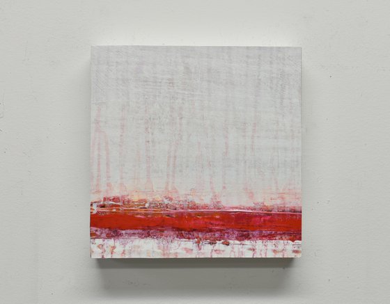 GeoHorizon 125, Small Red & White Painting