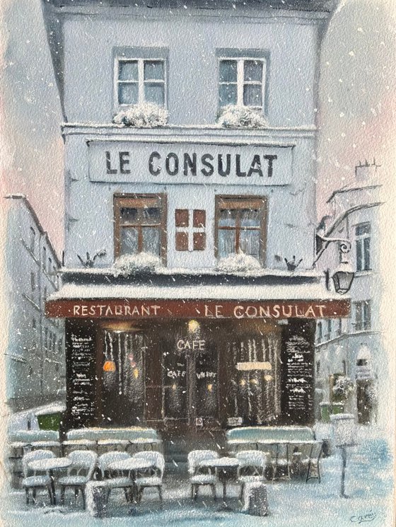 Le Consulat cafe winter