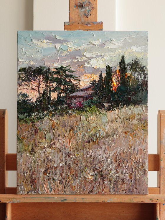 Italian Countryside at Sunset