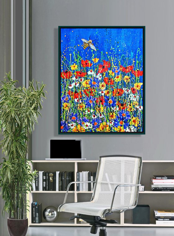 BEE´S  VIEW,   XL,   framed