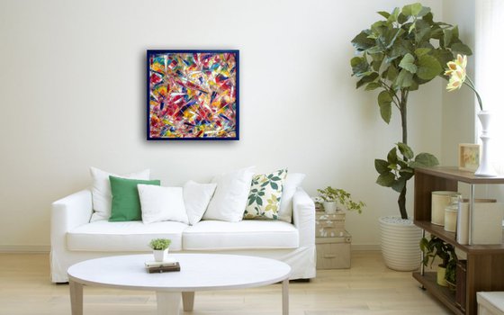 "Shattered" - SPECIAL PRICE - Original PMS Oil Painting On Wood, Framed