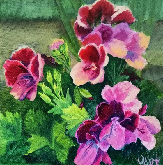 Spring flowers. 20x20 cm. Plein-air. Fiori di primavera