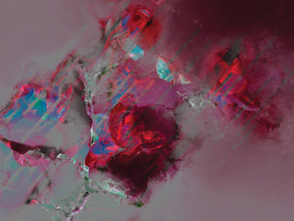 Abstract Botanical Print By Javier Diaz, 80 X 60, Secretos 8, Original Artwork