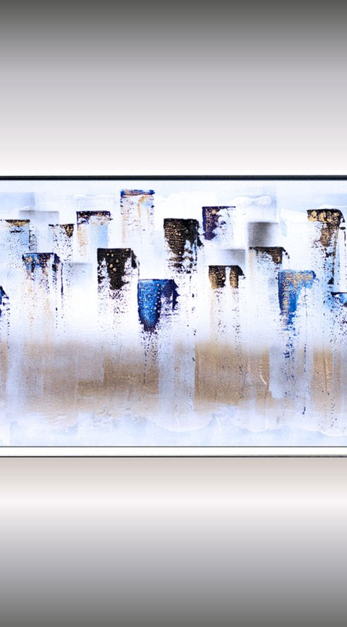 Shiny City - Abstract Art - Acrylic Painting - Canvas Art - Framed Painting - Abstract Painting - Industrial Art by Edelgard Schroer