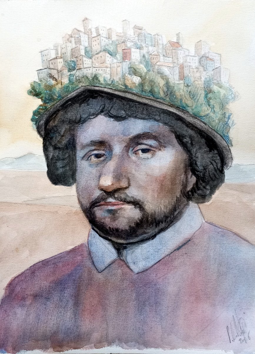 Surrealistic Pastel Drawing , Homeland By Paolo Beneforti, 11 X 16, Artwork For Sale On Artfinder