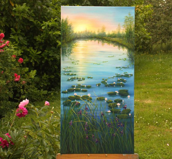 Serene lily pond