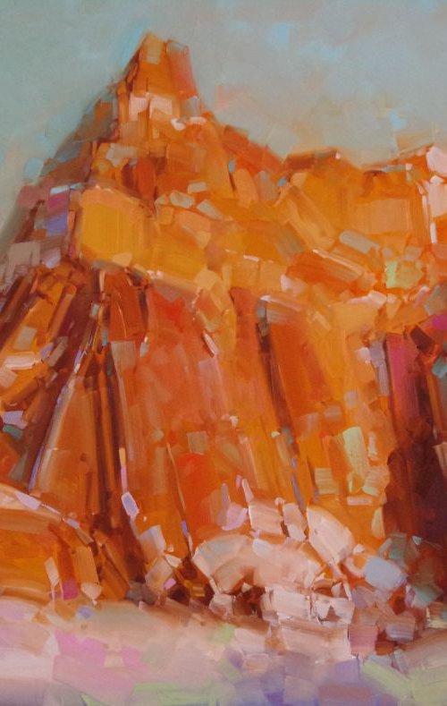 Landscape Mont Blanc -France Original oil painting One of a kind Signed with Certificate of Authenticity by Vahe Yeremyan