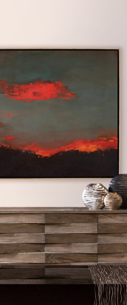 Victorian Sunset 20x24" 51x60 cm Contemporary Art by Bo Kravchenko by Bo Kravchenko