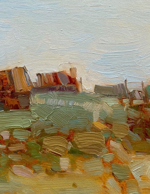 Village, Original oil painting, Handmade artwork, One of a kind by Vahe Yeremyan