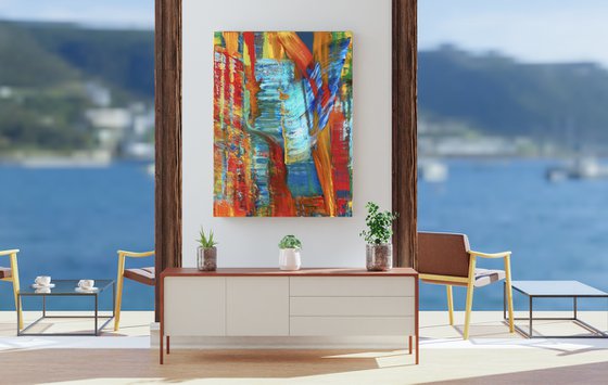 60x80cm | 23.5x31.5″ Original abstract painting Canvas oil artwork Modern art