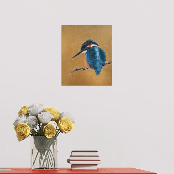 Kingfisher on Gold