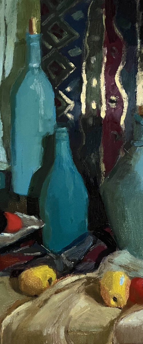 Blue bottles by Michael Rak