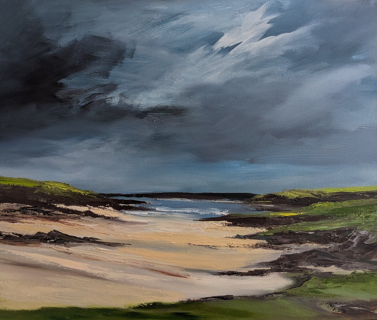 Impressionistic Landscape Oil Painting By Steve Keenan, 26 X 22", Memories Of Mull, Original Artwork