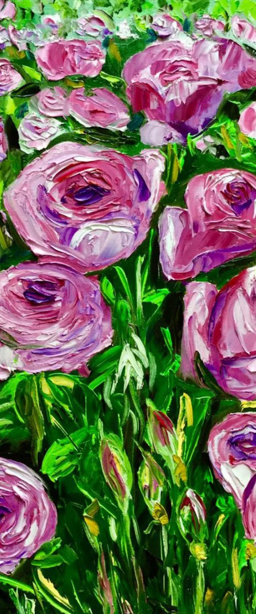 PINK PURPLE ROSES by Olga Koval
